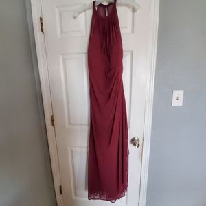 David's Bridal Long Bridesmaid Dress- Wine